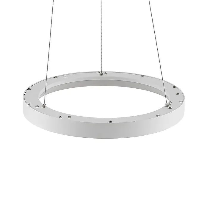 Arcchio LED Pendelleuchte in weiß, Hängelampe -  - Weißer runder LED-Pendelleuchte, aufgehängt an dünnen Drähten.
