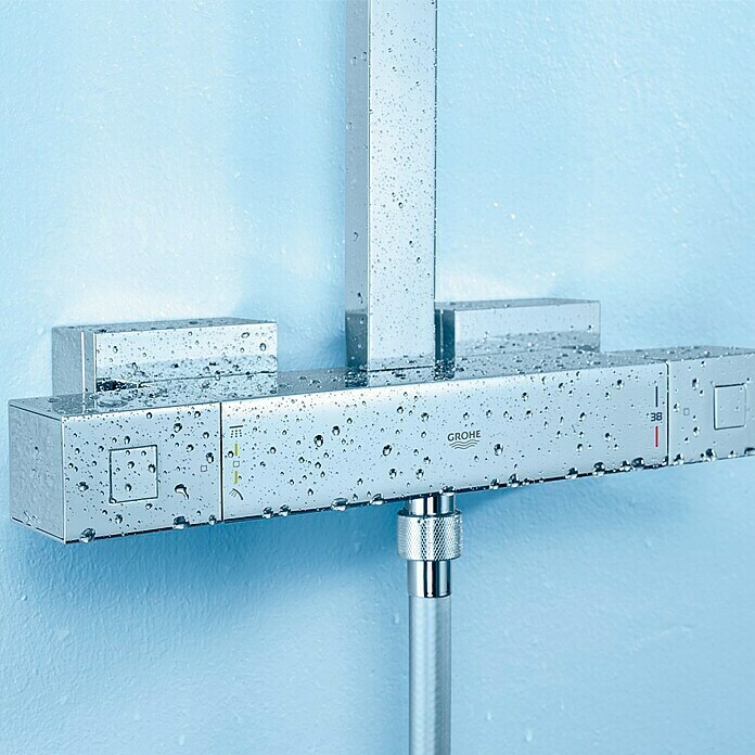 Grohe Duschsystem Euphoria Cube XXLMit Thermostatarmatur, Lochabstand: 100,5 cm, Anzahl Strahlarten: 1 Stk., Chrom Unknown