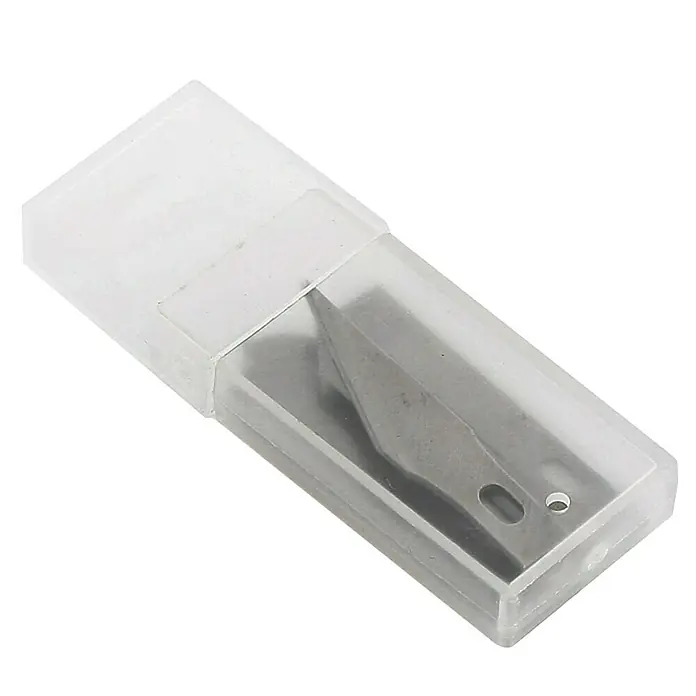 Wisent Hoja cortante de recambio MT 5 - Específico para: Cuchilla de precisión Wisent PM 7, 6 pzs. - Juego de cuchillas para cuchillo artesanal en una caja de plástico transparente, ideal para modelismo y cortes precisos.