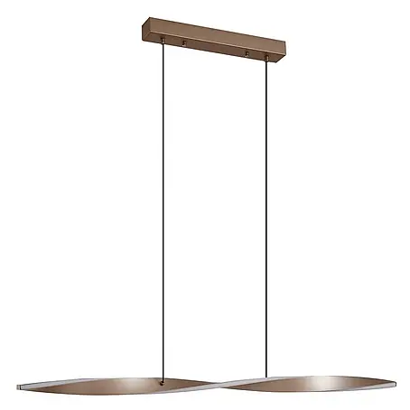 Lindby LED Pendelleuchte in braun, Hängelampe