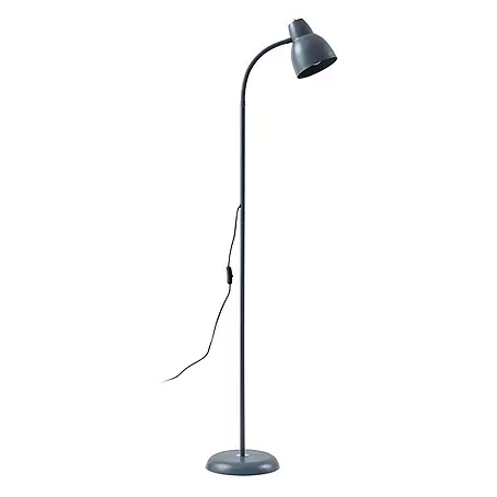 Lindby Stehlampe Wohnzimmer in grau, Stehleuchte
