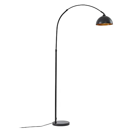 Lindby Stehlampe Wohnzimmer in schwarz, gold, Stehleuchte
