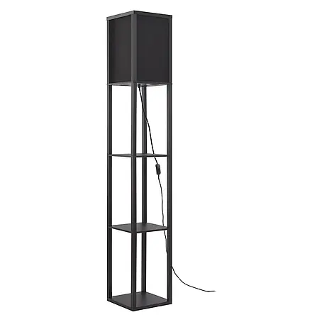 Lindby Stehlampe Wohnzimmer in schwarz, Stehleuchte