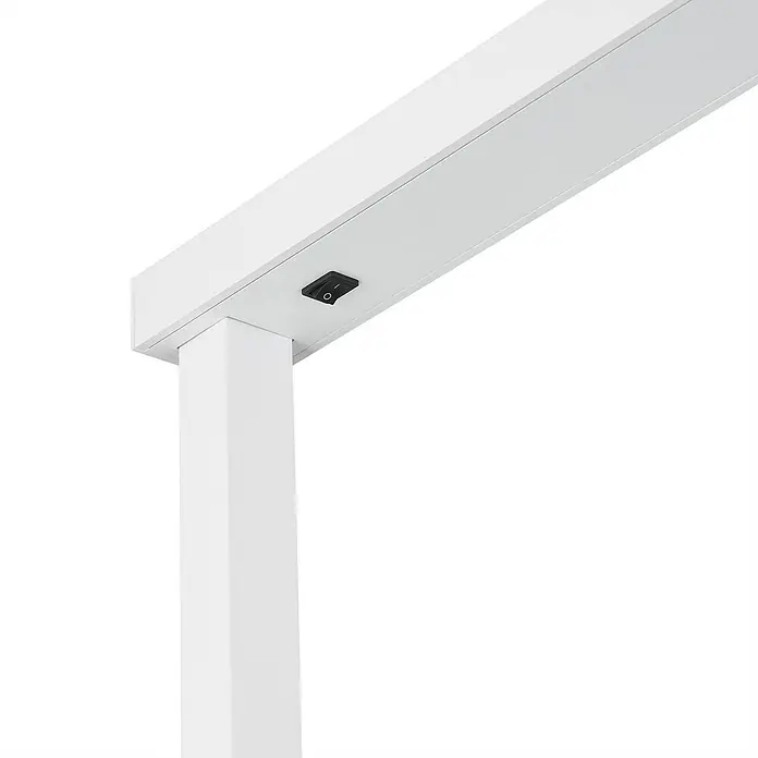 Arcchio LED Büro Stehlampe weiß schwarz, Deckenfluter 7400lm, 4000K -  - Weißer Lampenarm mit integriertem schwarzem Ein-/Ausschalter.