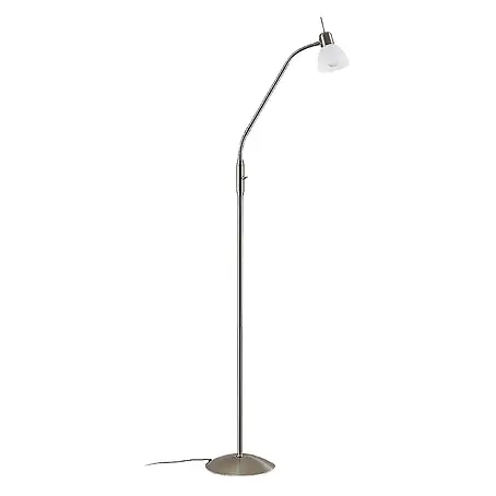 Lindby Stehlampe verstellbar, Standleuchte nickel satiniert 160 cm, 1x E14