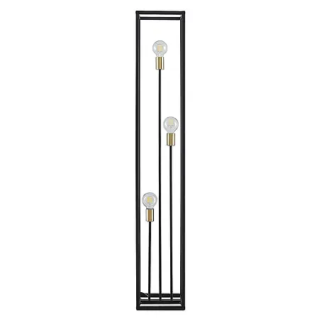 Lindby Stehlampe Wohnzimmer in schwarz matt, Stehleuchte