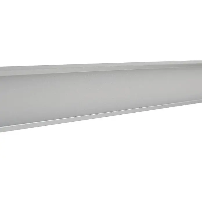 Lindby Wandleuchte Alenia - alu / grau / zink - Silbernes Aluminium-LED-Profil mit matter Diffusorfläche.