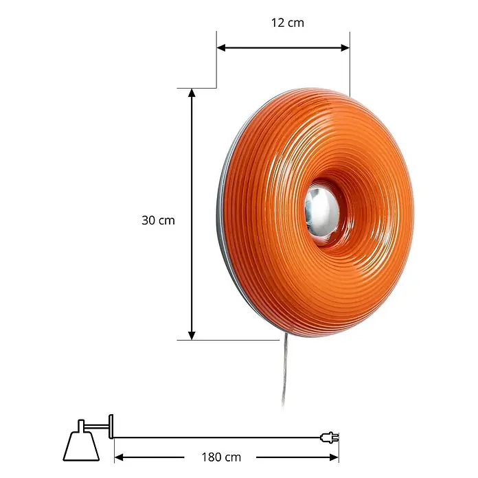 Lindby Wandleuchte Fjora - gelb / orange
