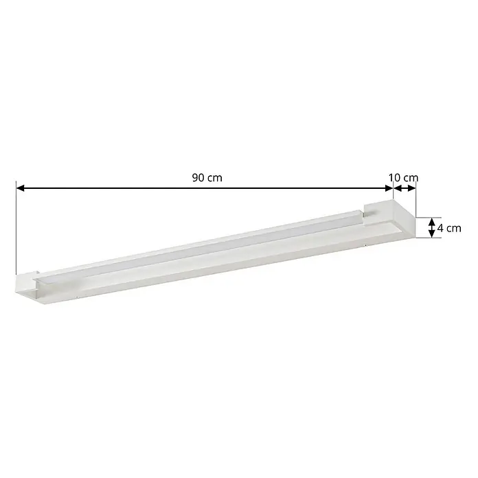 Arcchio LED Wandleuchte innen in weiß, Wandlampe -  - Weißes LED-Lichtband, 90 cm lang, 10 cm breit und 4 cm hoch.