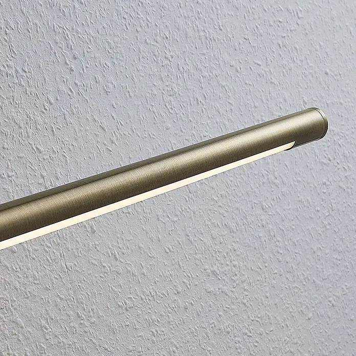 Lindby LED Bilderleuchte in altmessing, Wandleuchte Bilderlampe -  - Gebürstete Messing-LED-Stablampe strahlt ein warmes Licht aus.