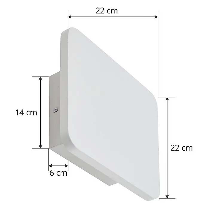 Lucande Wandleuchte Elrik - weiß / opal