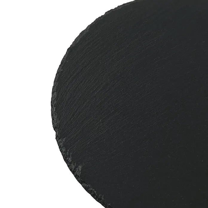 Lindby LED Wandleuchte innen in grau, schwarz, Wandlampe -  - Runde schwarze Schiefer-Servierplatte.