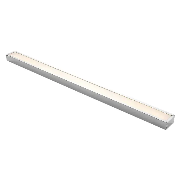 Lindby LED Wandleuchte innen in chrom, weiß, up down Wandlampe -  - Silberne lineare LED-Leuchte mit diffuser Platte.