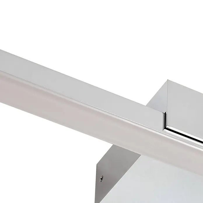 Lucande LED Wandleuchte innen in chrom, Wandlampe -  - Schlanke Chrom-LED-Spiegelleuchte mit mattiertem Diffusor.