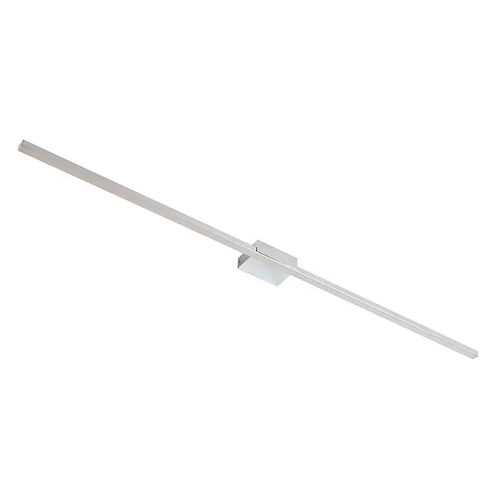 Lucande LED Wandleuchte innen in chrom, Wandlampe -  - Silberne, lineare LED-Leuchte mit quadratischer Basis, ideal für moderne Räume.