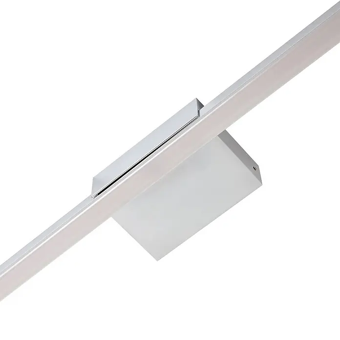 Lucande LED Wandleuchte innen in chrom, Wandlampe -  - Moderne silber-weiße LED-Stromschienenleuchte mit integriertem Diffusor.