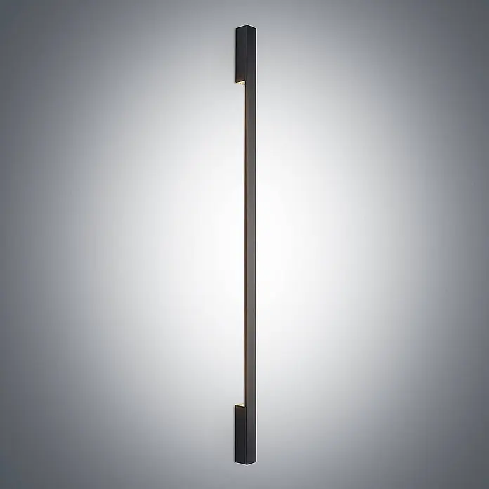 Arcchio LED Wandleuchte innen in schwarz, Wandlampe -  - Eine schlanke, dunkelgraue lineare Wandleuchte mit Licht nach oben und unten.