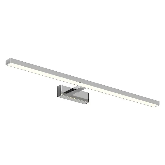 Lindby LED Wandleuchte innen in weiß, chrom, Wandlampe -  - Rechteckige Chrom-LED-Spiegelleuchte mit integriertem Lichtdiffusor.