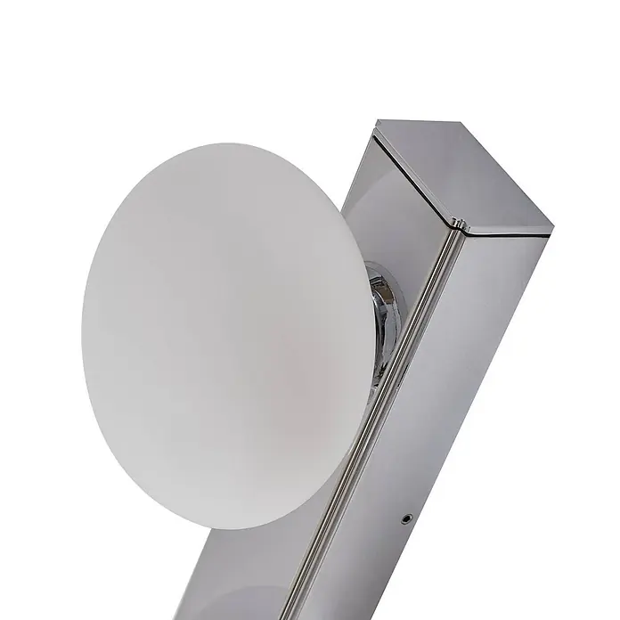 Lucande Wandleuchte Myrra - chrom / silber, weiß / opal