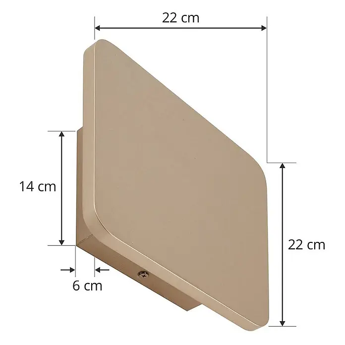Lucande Wandleuchte Elrik - messing / gold