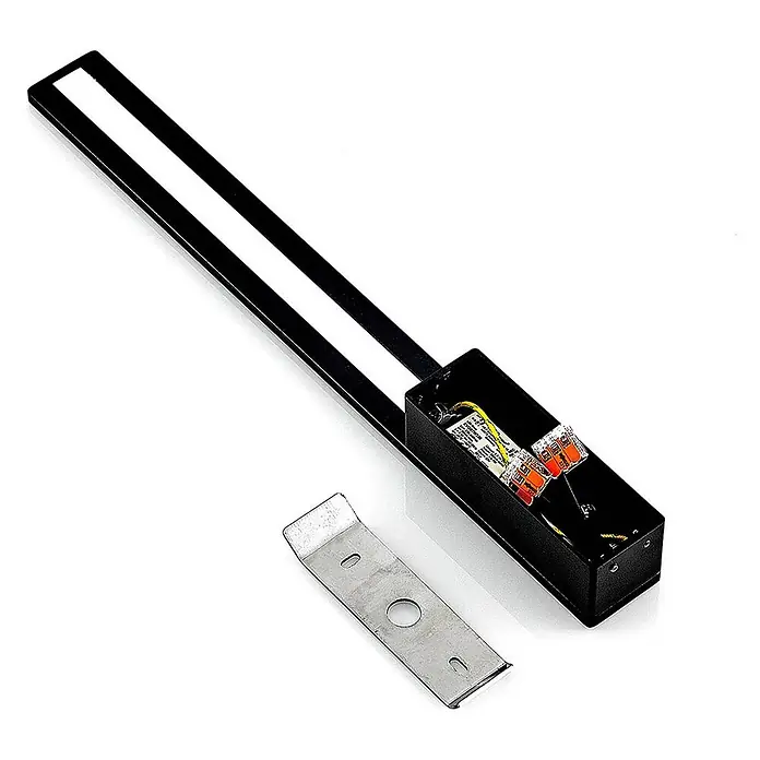 Arcchio LED Wandleuchte innen in schwarz, Wandlampe -  - Schwarze lineare LED-Leuchte mit integriertem Treiberausfach und separatem Metallmontagebügel.