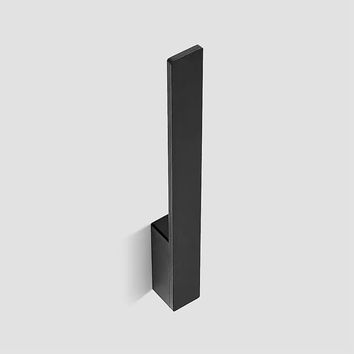 Arcchio LED Wandleuchte innen in schwarz, Wandlampe -  - Mattschwarzer, rechteckiger, wandmontierter Toilettenpapierhalter.