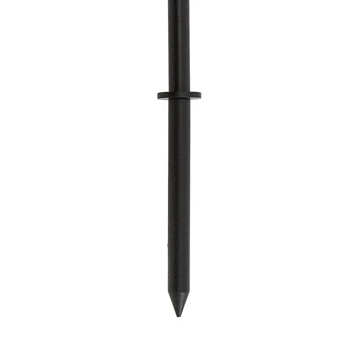 Lindby LED Hängelampe außen in schwarz, dimmbar Pendelleuchte aussen -  - Schwarzer Metall-Erdspieß mit flachem Kragen, zum sicheren Befestigen im Boden.