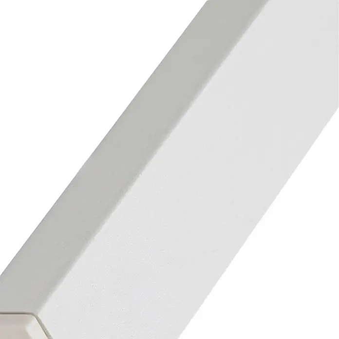 Lindby LED Wandleuchte aussen in weiß, Aussenlampe Wand -  - Weißes texturiertes Rechteckprofil.