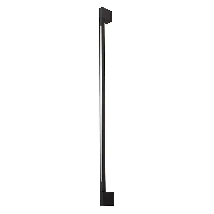 Lindby Außenwandleuchte Neano - schwarz, IP54 - Dunkle L-förmige LED-Außenleuchte mit vertikalem linearem Lichtpaneel.