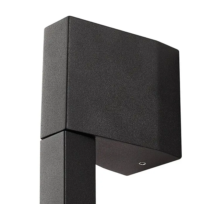 Lindby Außenwandleuchte Neano - schwarz, IP54 - Moderne schwarze, rechteckige Außenleuchte mit strukturierter Oberfläche.