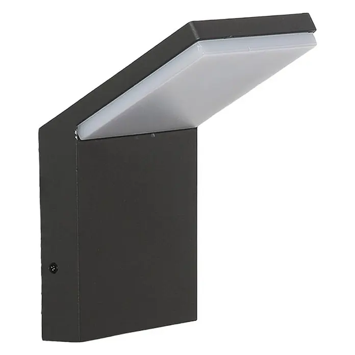 Lucande LED Wandleuchte aussen in anthrazit, weiß, Aussenlampe Wand -  - Dunkelgraue moderne Außenwandleuchte mit nach oben gerichteter, mattweißer Streuscheibe.