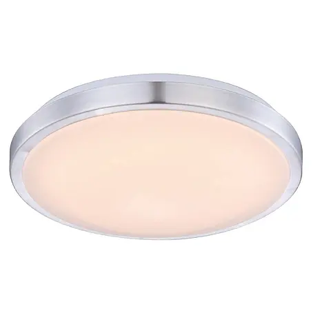 Lindby LED Deckenlampe in aluminium, weiß, Deckenleuchte rund