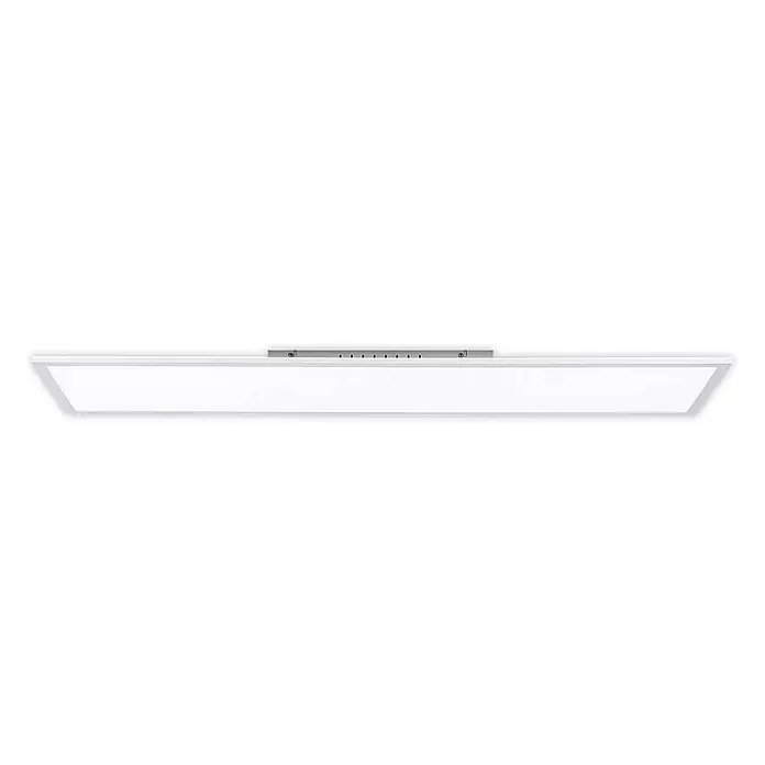 Arcchio LED Deckenleuchte flach in silber, weiß, dimmbar Panel -  - Weißes, rechteckiges LED-Panel mit grauer Montagehalterung.