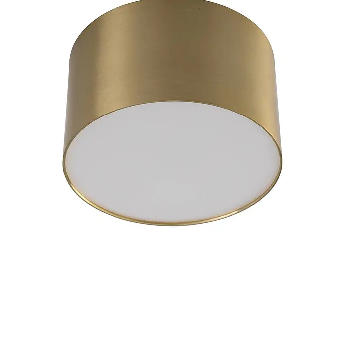 Lindby LED Aufbauleuchte gold Ø 11 cm, Aufbaustrahler, Deckenspot 9W LED -  - Goldfarbene zylindrische Deckenleuchte mit weißem Diffusor.