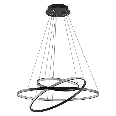 Lucande LED Pendelleuchte in schwarz matt, Hängelampe