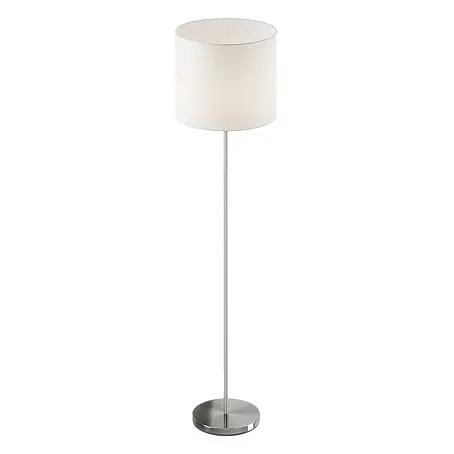 Lindby Stehlampe Wohnzimmer in weiß, nickel matt, Stehleuchte