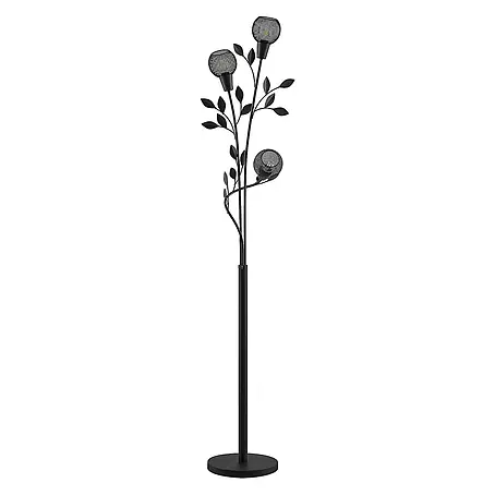 Lindby Stehlampe Wohnzimmer in schwarz, Stehleuchte