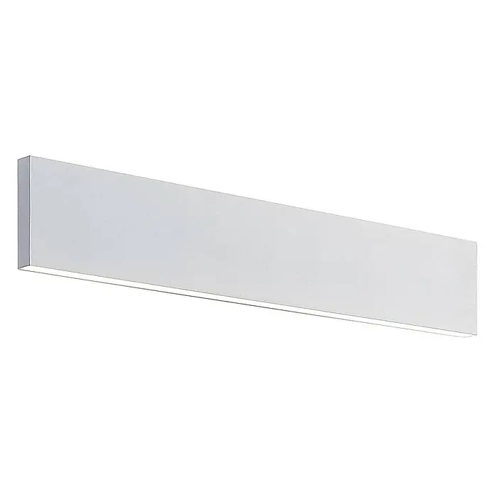 Lindby LED Wandleuchte innen in weiß, up down Wandlampe -  - Längliche, rechteckige silberfarbene Wandleuchte mit integrierter LED-Beleuchtung an der Unterkante.
