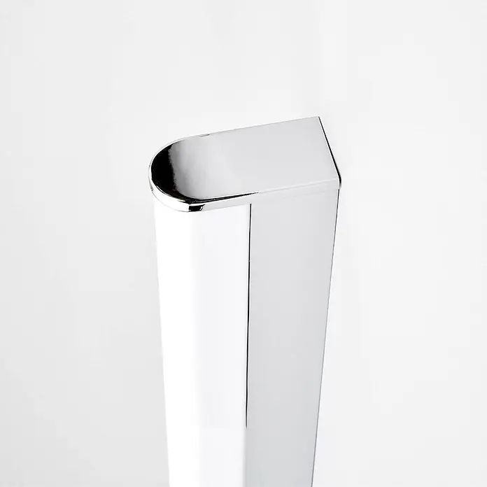 Lindby LED Wandleuchte innen in chrom, weiß, Wandlampe -  - Wandmontierte LED-Lichtleiste in Chrom und Weiß.