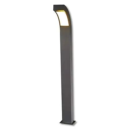 Lucande LED Wegeleuchte anthrazit Gartenlampe 100cm Pollerleuchte Aluminium