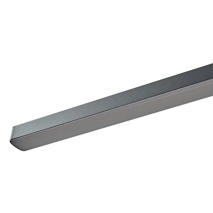 Lucande LED Wandleuchte innen in schwarz, Wandlampe -  - Dunkelgraue lineare LED-Leuchte mit diffuser weißer Lichtfläche.
