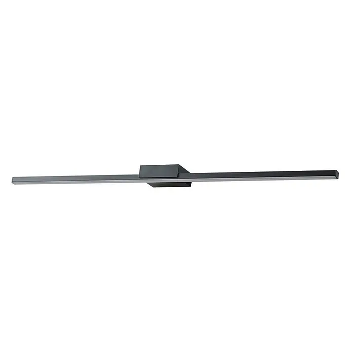 Lucande LED Wandleuchte innen in schwarz, Wandlampe -  - Moderne dunkelgraue lineare LED-Leuchte mit silberfarbenem Diffusor.
