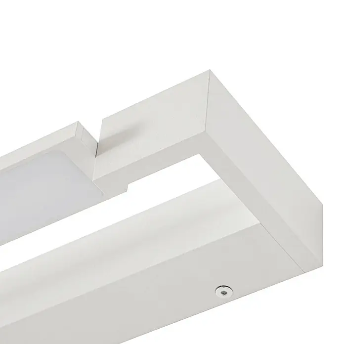 Arcchio LED Wandleuchte innen in weiß, Wandlampe -  - Weiße lineare LED-Leuchte mit strukturierter Oberfläche und beleuchteter Milchglasplatte.