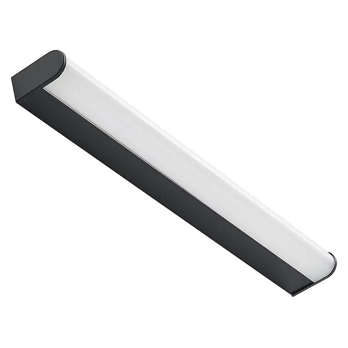 Lindby LED Wandleuchte innen in schwarz matt, weiß, Wandlampe -  - Dunkelgraue lineare LED-Leuchte mit weißem Lichtdiffusor.