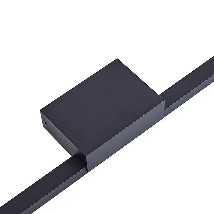 Lucande LED Wandleuchte innen in schwarz, Wandlampe -  - Schwarzer rechteckiger Verbinder für Schienenbeleuchtungssystem.