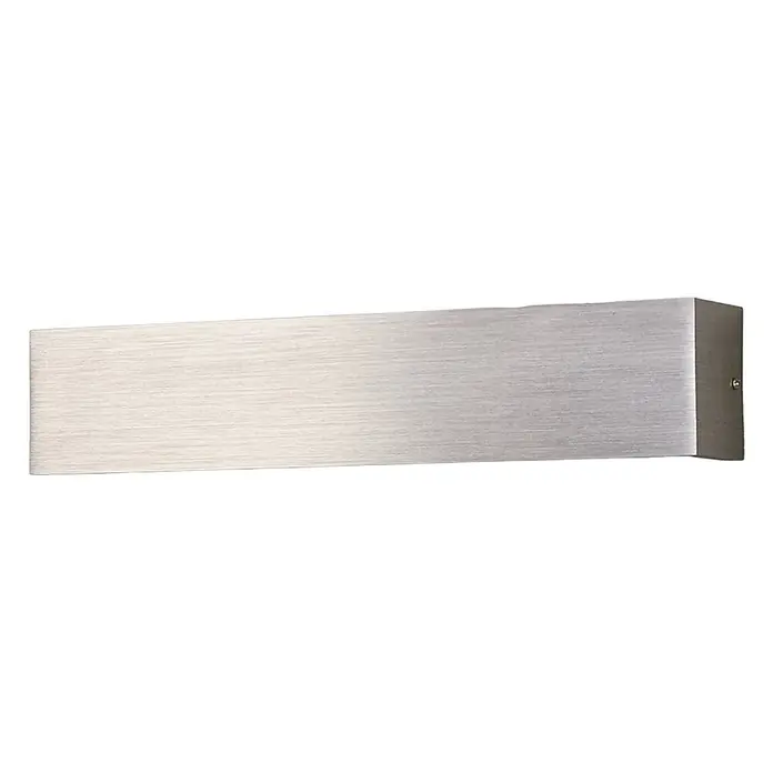 Lindby Wandleuchte Ranik - alu / grau / zink, alu / grau / zink - Rechteckige Wandleuchte aus gebürstetem Metall in Silber.