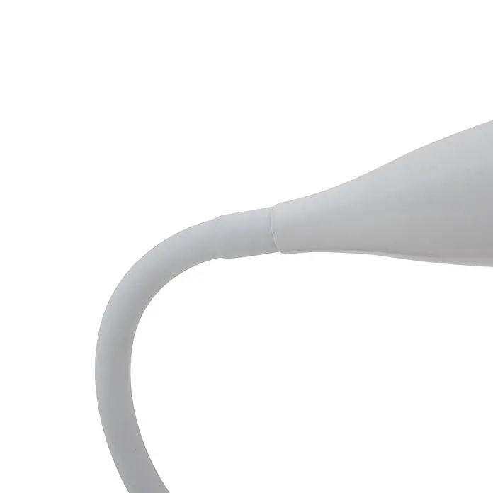 Lindby LED Wandleuchte innen in weiß, dimmbar Leselampe Wand -  - Weißer flexibler Schwanenhalsarm, wahrscheinlich für eine Schreibtischlampe oder ähnliches Produkt.