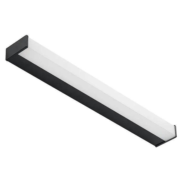 Lindby LED Wandleuchte innen in schwarz matt, weiß, Wandlampe -  - Schwarze lineare Leuchte mit weißer Diffusorplatte.