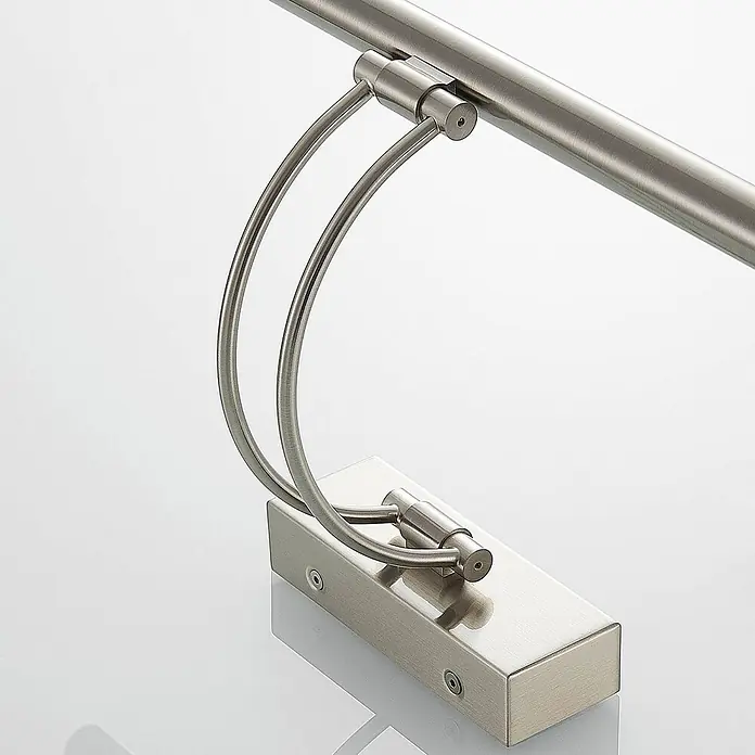 Lucande LED Wandlampe Bilderleuchte nickel matt, warmweiß 3.000K -  - Satinierte Wandleuchte mit zwei gebogenen Haltearmen und einer horizontalen Stange.
