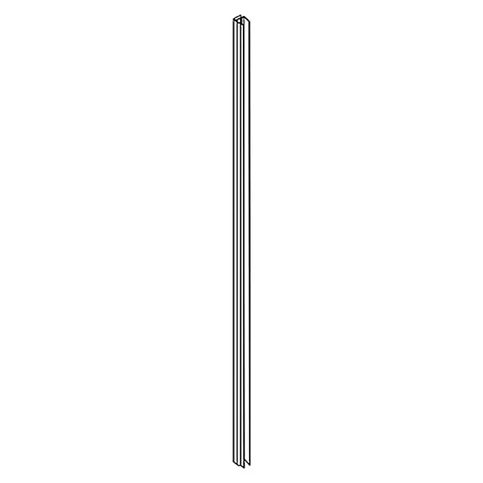 Camargue Vario Eckverbindungsprofil S39 - 195 cm, Silber - Schlanke, schwarze Metallschiene, ideal zur Stabilisierung und Befestigung von Paneelen oder Rahmen. Robuste Konstruktion für zuverlässigen Halt.